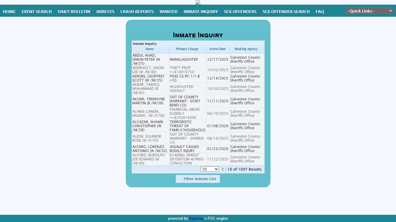 Galveston County Sheriff's Office P2C